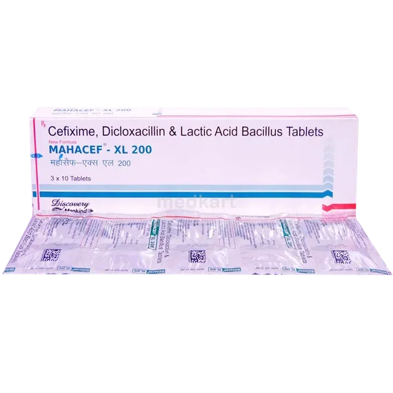 mahacef xl 200mg tablet 10's